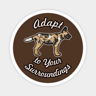 ❤️ Adapt to Your Surroundings, Cute Painted Dog Magnet